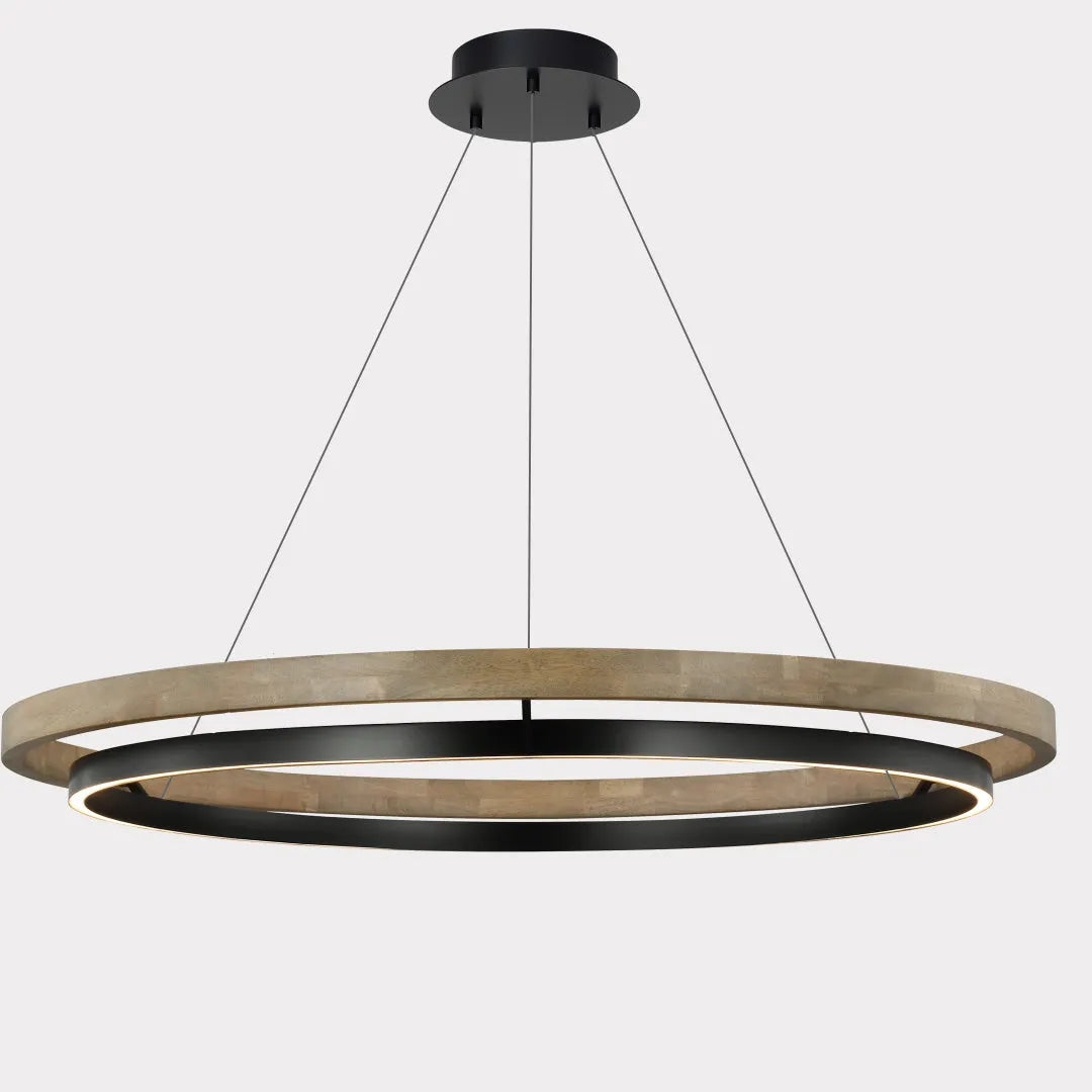 Fjord Lights Wood Circular LED Chandelier - FL2492