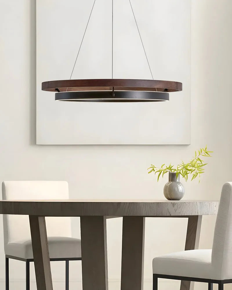 Fjord Lights Wood Circular LED Chandelier - FL2492