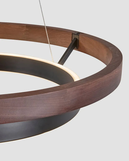 Fjord Lights Wood Circular LED Chandelier - FL2492