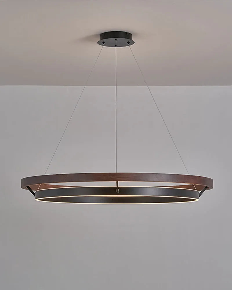 Fjord Lights Wood Circular LED Chandelier - FL2492