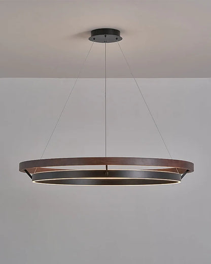 Fjord Lights Wood Circular LED Chandelier - FL2492