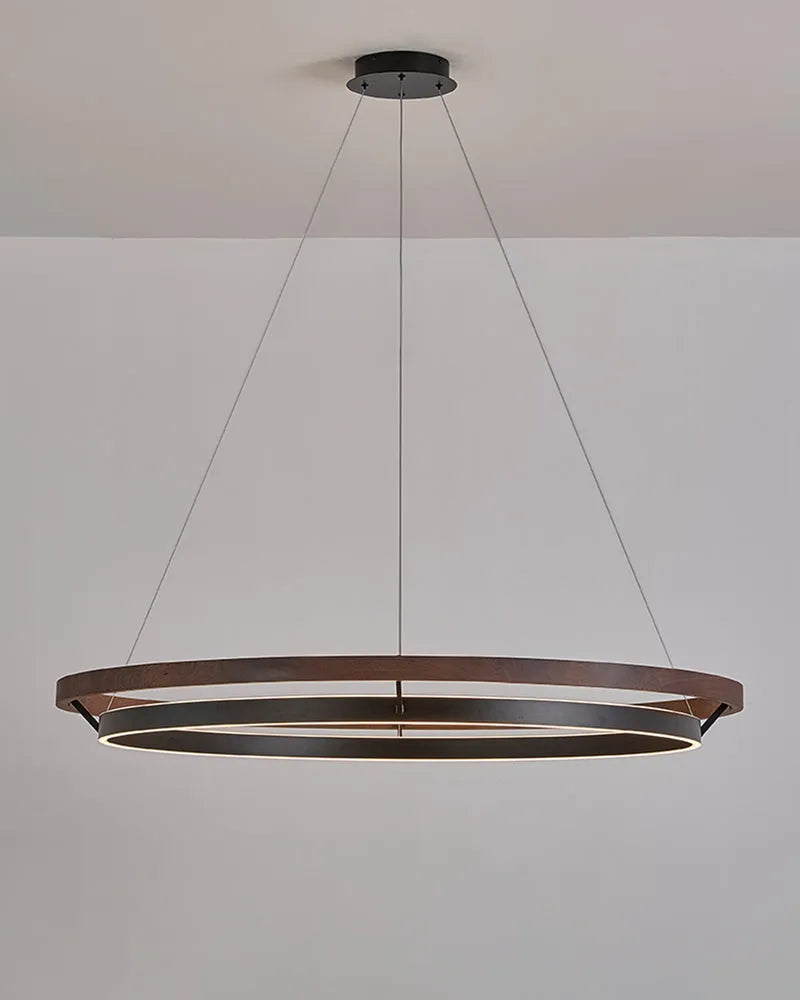 Fjord Lights Wood Circular LED Chandelier - FL2492