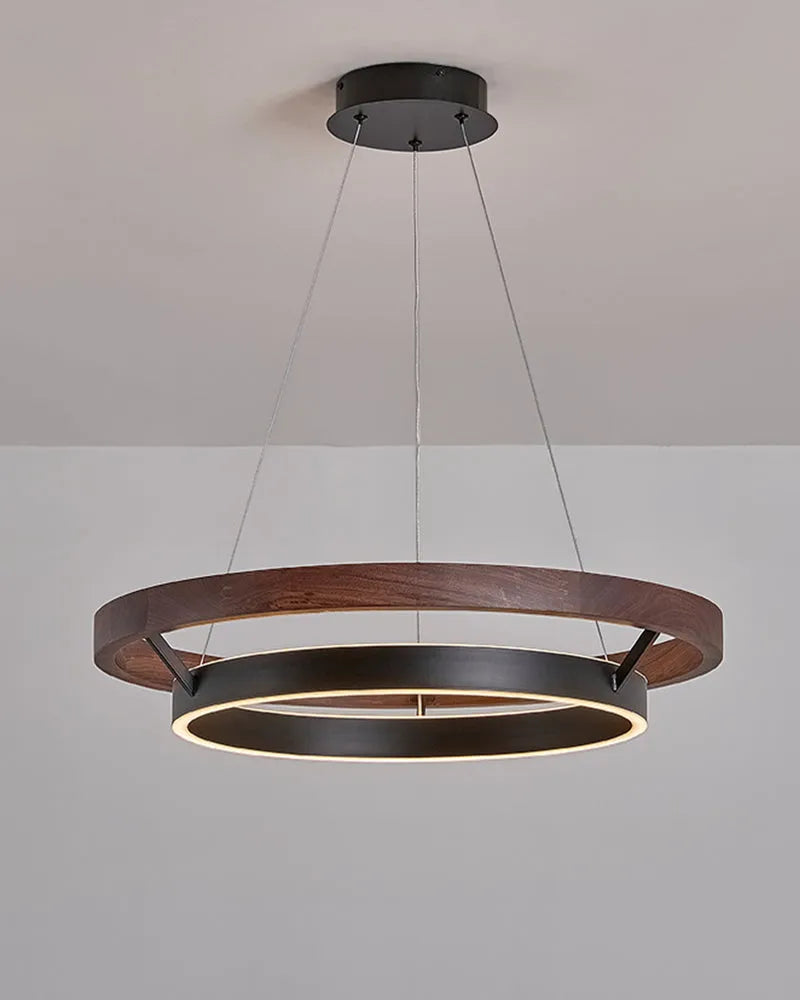 Fjord Lights Wood Circular LED Chandelier - FL2492