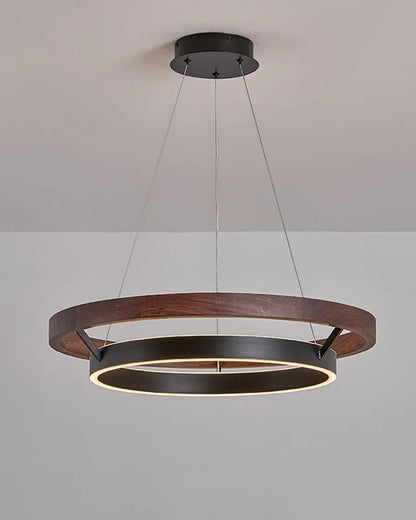 Fjord Lights Wood Circular LED Chandelier - FL2492