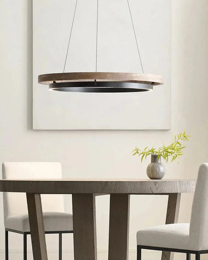 Fjord Lights Wood Circular LED Chandelier - FL2492