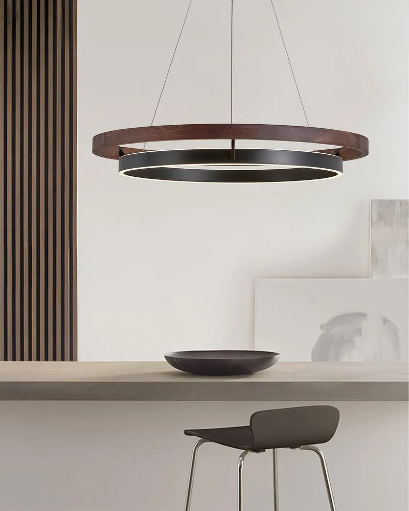 Fjord Lights Wood Circular LED Chandelier - FL2492