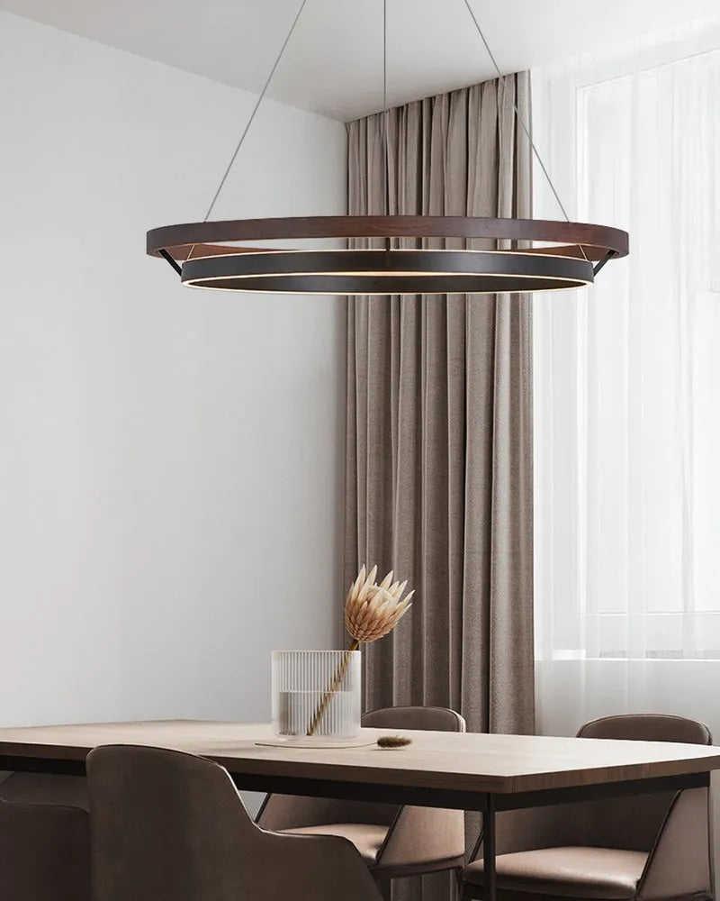 Fjord Lights Wood Circular LED Chandelier - FL2492