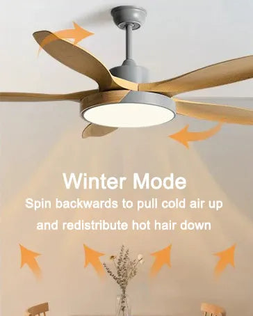 Fjord Lights Scandi Reversible Ceiling Fan with Light - FL5002