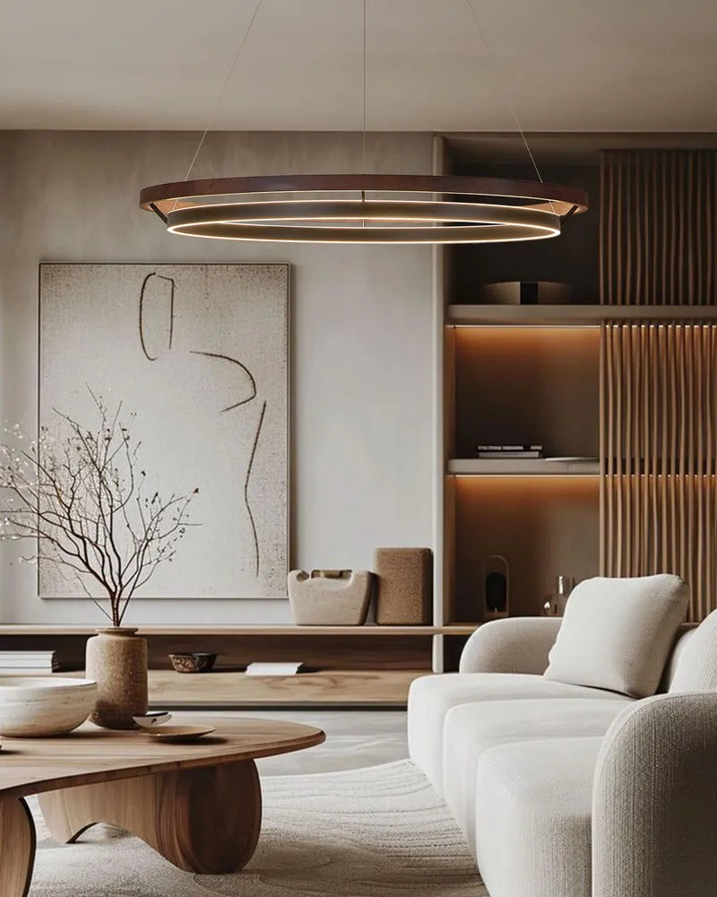 Fjord Lights Wood Circular LED Chandelier - FL2492