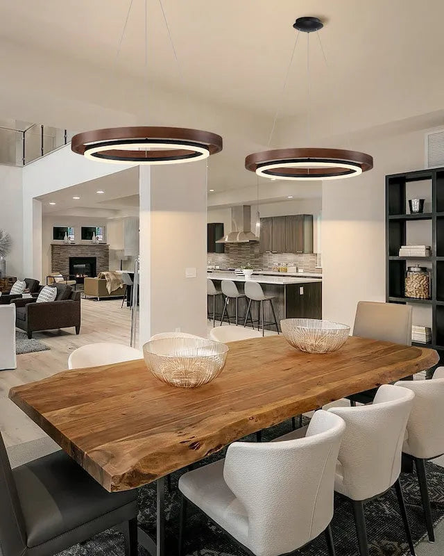 Fjord Lights Wood Circular LED Chandelier - FL2492