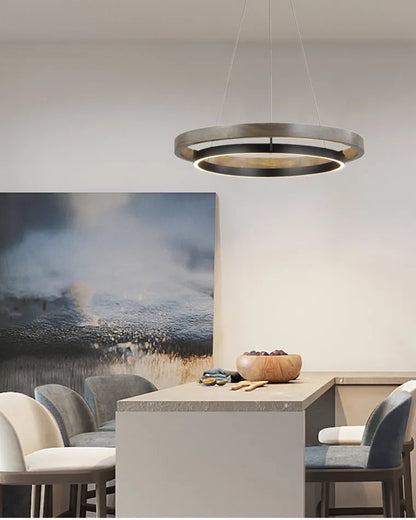 Fjord Lights Wood Circular LED Chandelier - FL2492